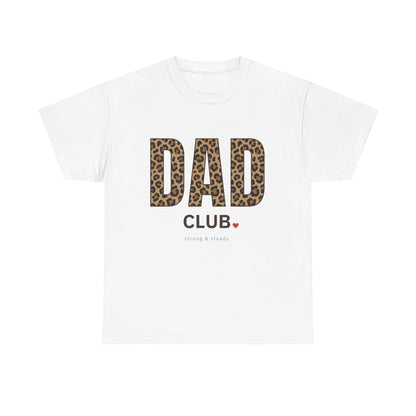 Dad Club Leopard Print T-Shirt — Father's Day Casual Tee