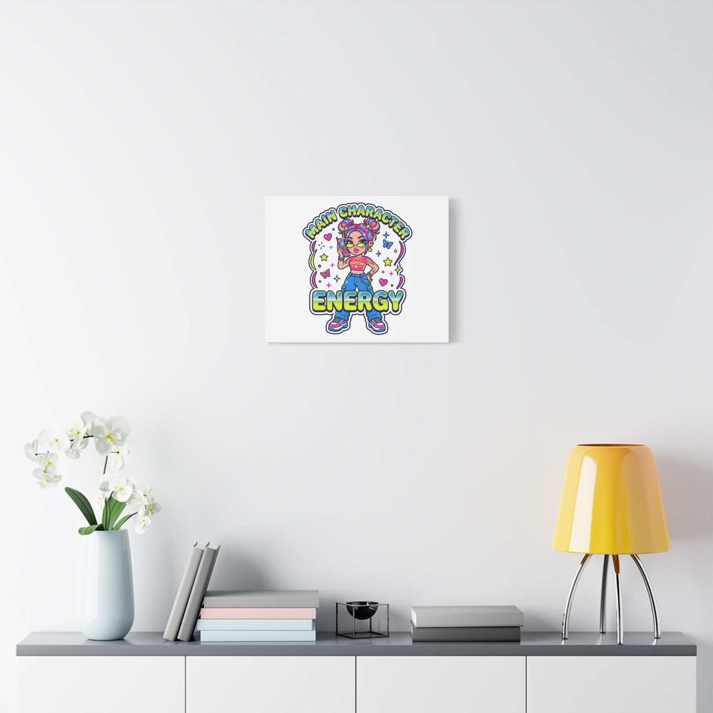 Main Character Energy Canvas | Y2K Aesthetic, Retro Internet Pop Art