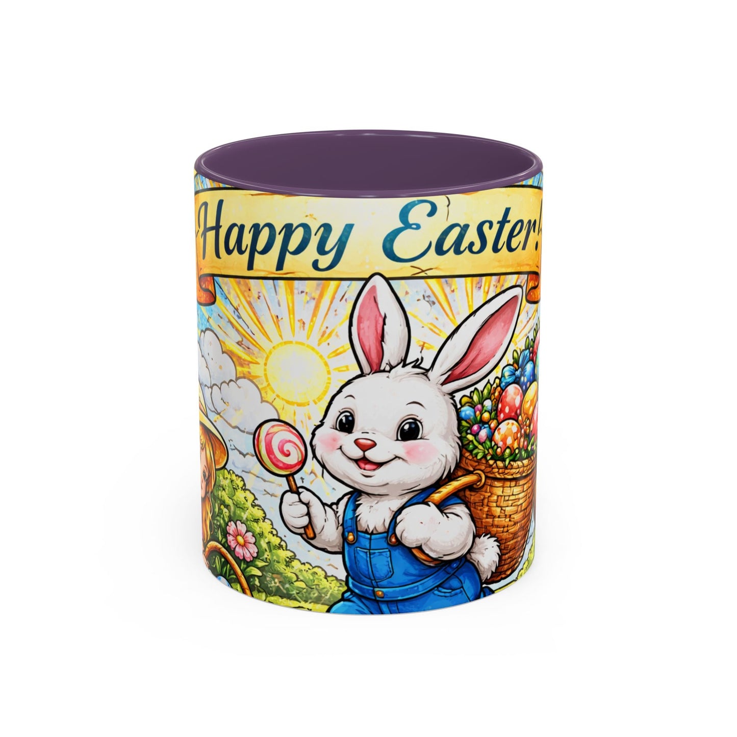 Easter Bunny Mug 11oz Happy Easter Ceramic Coffee Cup Spring Gift Kids Family