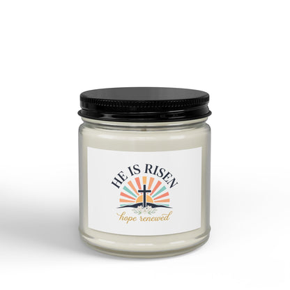 He Is Risen Soy Candle — 4oz & 9oz Scented Jar (Hope Renewed)