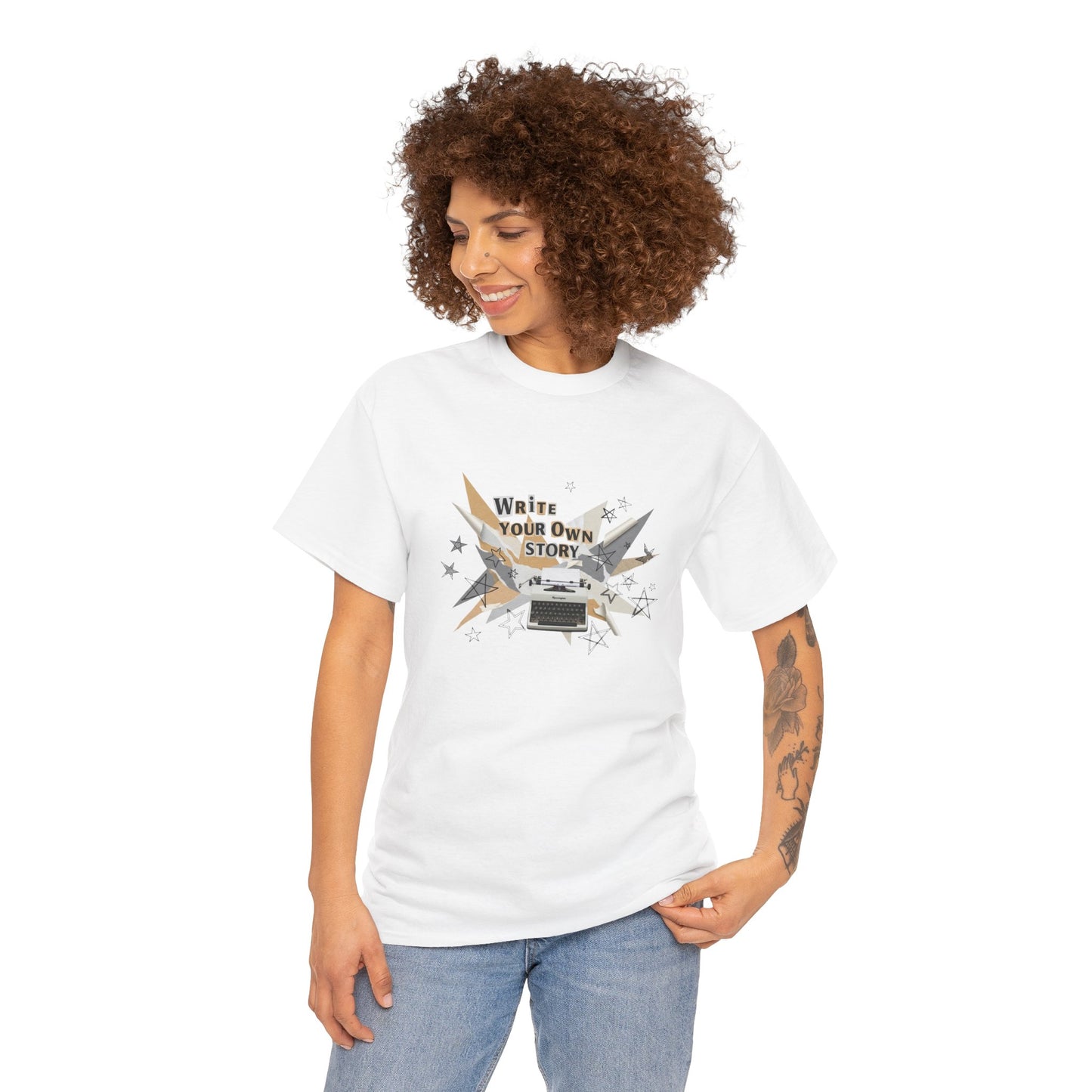 Write Your Own Story T-Shirt — Typewriter Graphic Tee Writer Gift Inspirational