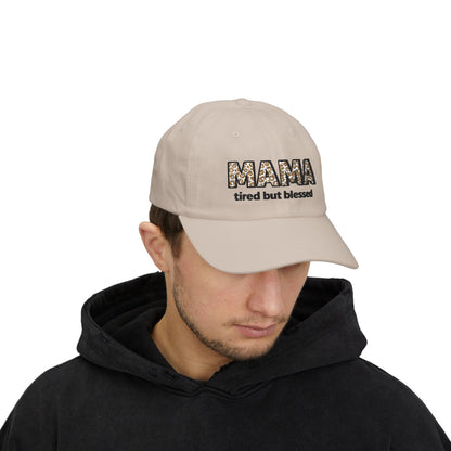 Mama Floral Embroidered Dad Cap — Casual Cotton Baseball Hat for Moms