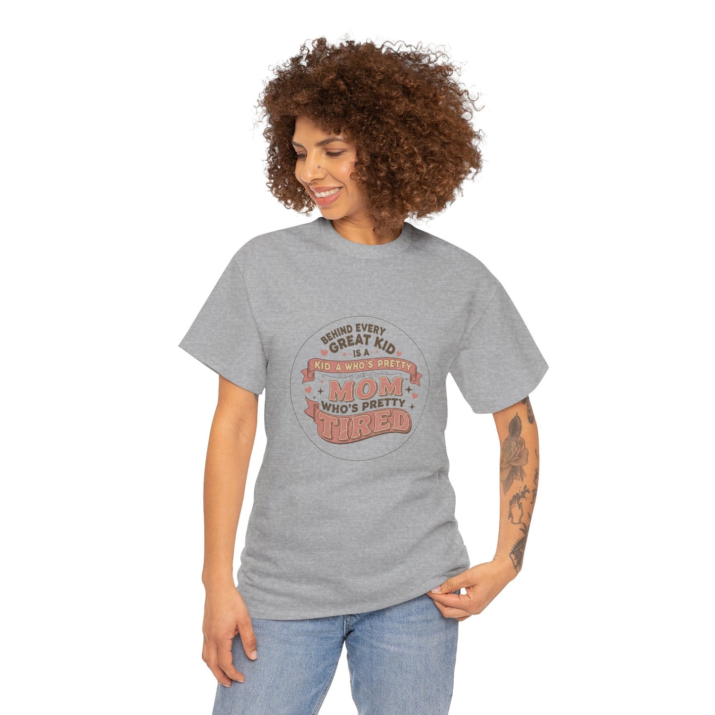 Pretty Tired Mom T-Shirt Funny Vintage Tee Gift for Mom Women Funny Mom Shirt