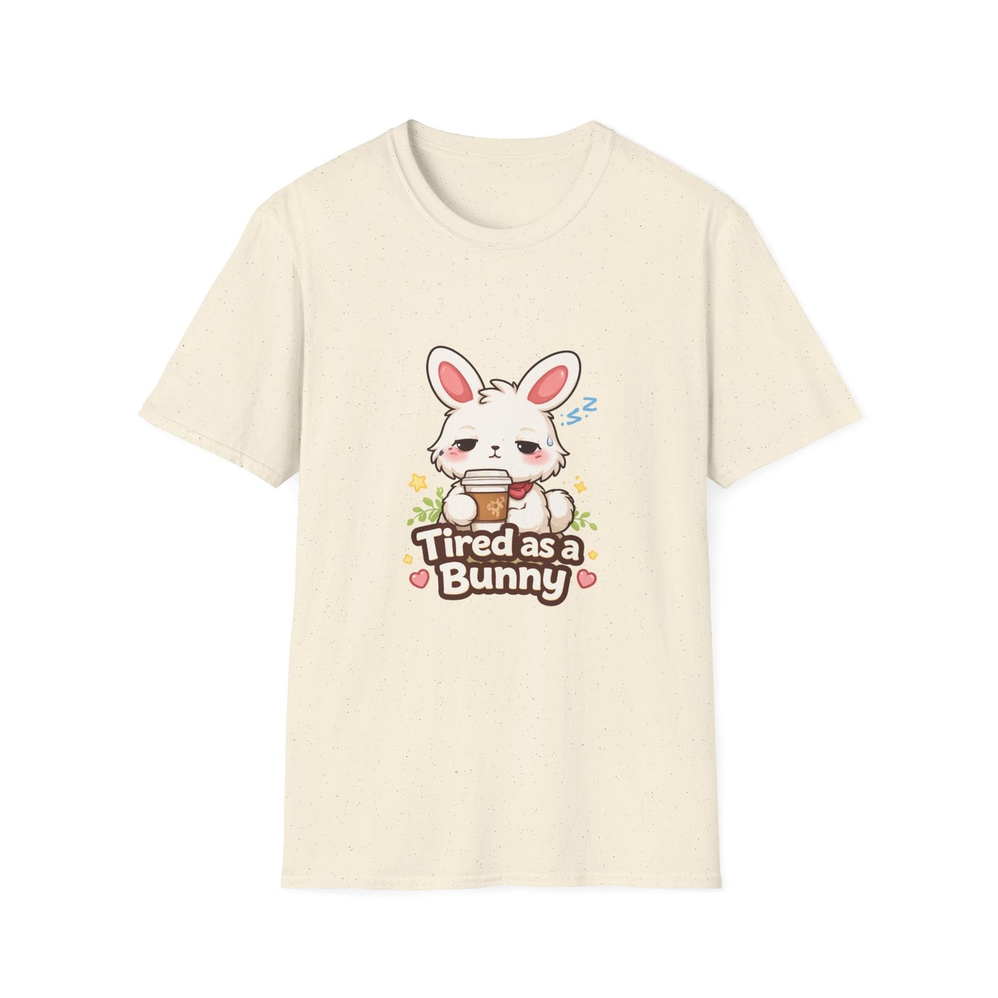 T-Shirt — 'Tired as a Bunny' Cute Sleepy Bunny Graphic Tee