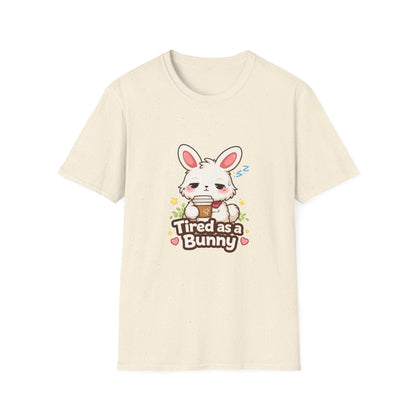 T-Shirt — 'Tired as a Bunny' Cute Sleepy Bunny Graphic Tee