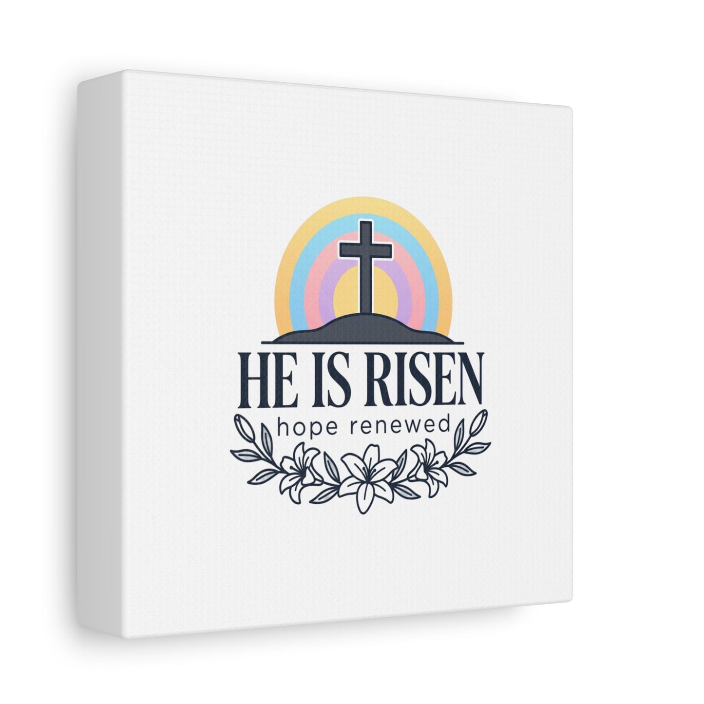 He Is Risen Canvas | Christian Easter Wall Art, Resurrection Scripture Decor