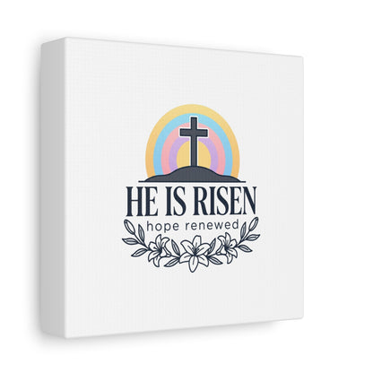 He Is Risen Canvas | Christian Easter Wall Art, Resurrection Scripture Decor