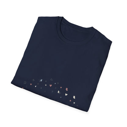 Floral Minimalist T‑Shirt — "Small Kind of Lovely" Chest Script