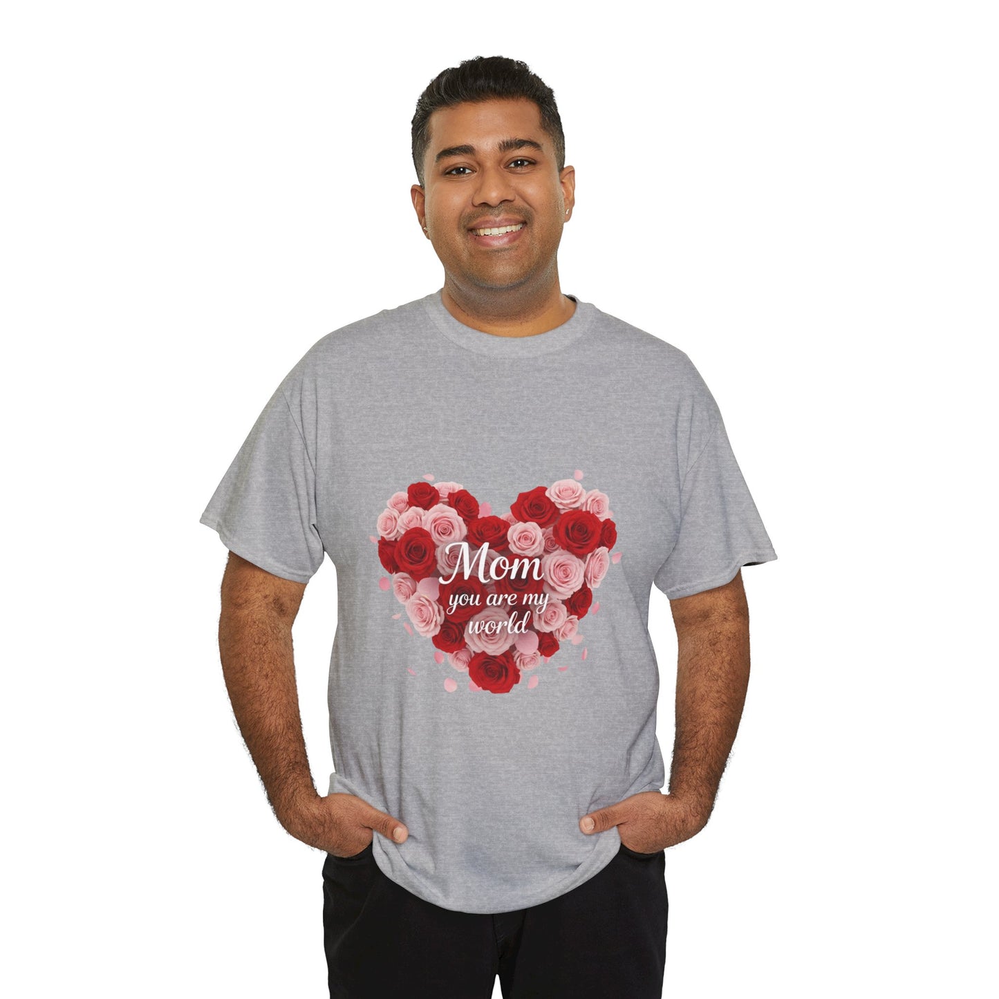 Mom You Are My World Floral Heart T-Shirt