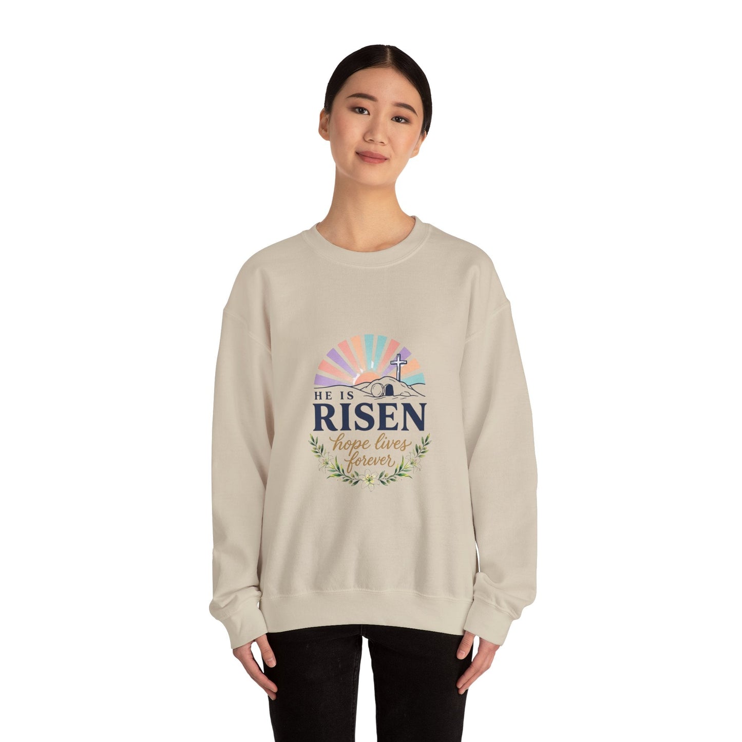 He Is Risen sweatshirt | Christian Easter sweatshirt, resurrection shirt, pastel faith apparel