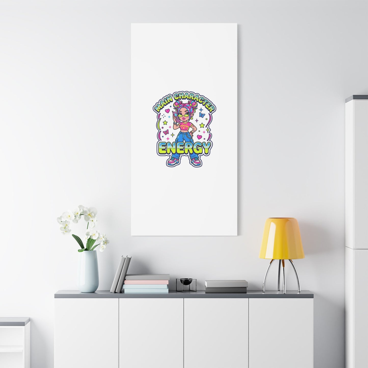 Main Character Energy Canvas | Y2K Aesthetic, Retro Internet Pop Art