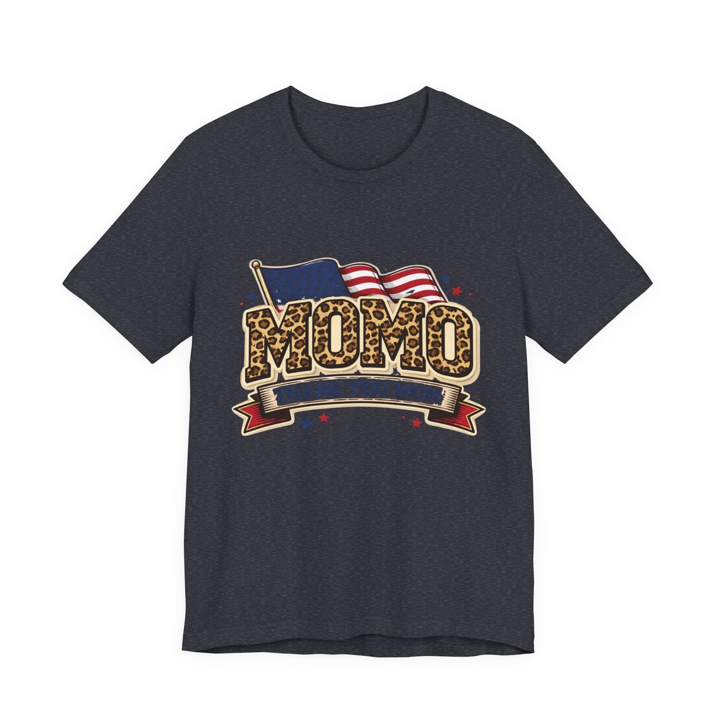 MOMO 'Thank You Mom' Patriotic Leopard Print Tee | Mom Gift T-Shirt