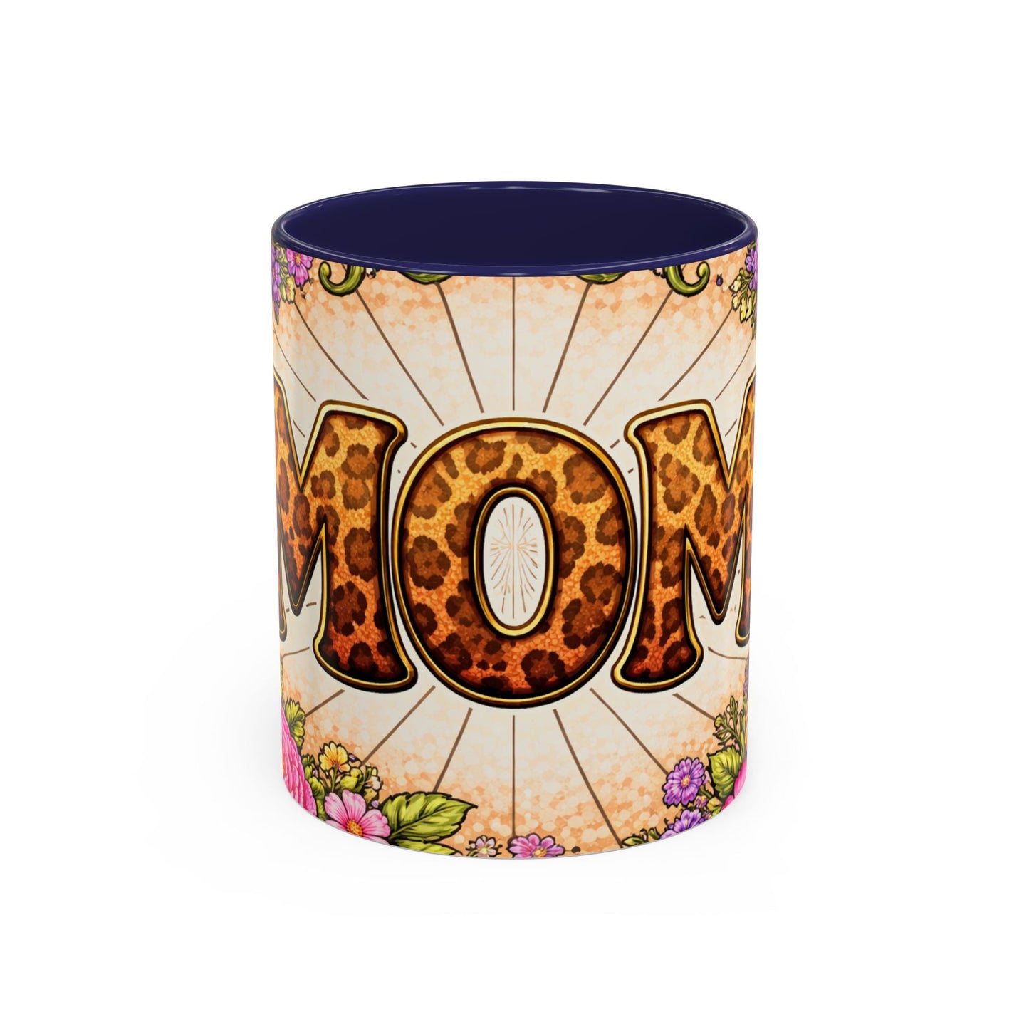 Mom Leopard Print Floral Coffee Mug — Mother's Day Gift (11 oz)