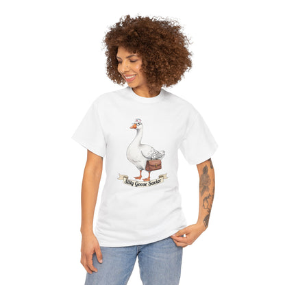 Goose Savior T-Shirt — Vintage Illustrated Goose Tee Whimsical Animal Gift