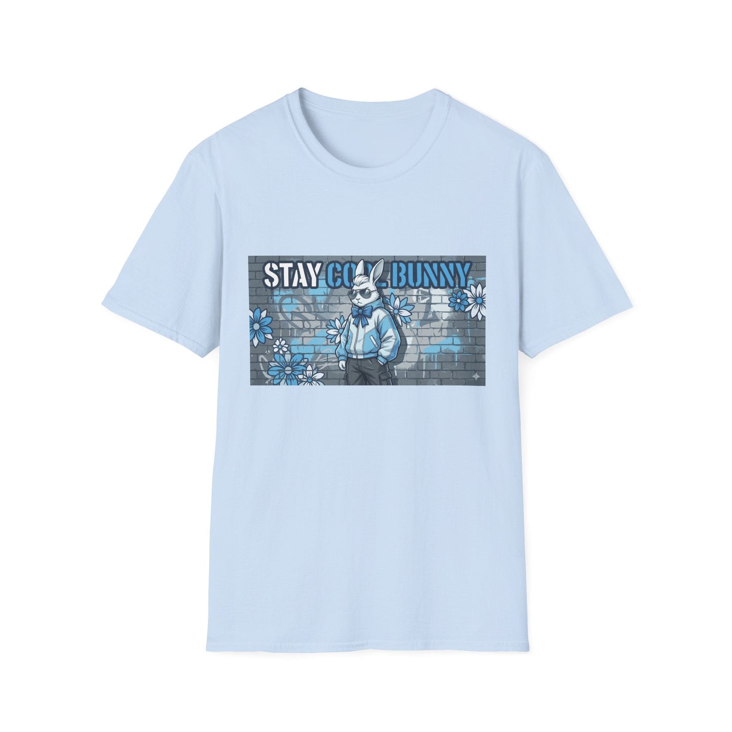 Stay Cool Bunny T-Shirt — Retro Street Art Rabbit Graphic Tee