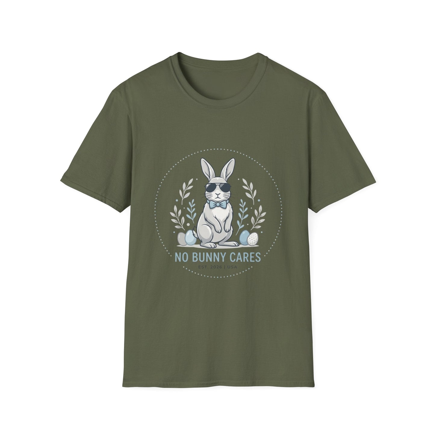 No Bunny Cares T-Shirt — Cool Bunny Graphic Tee (Easter & Casual Wear)