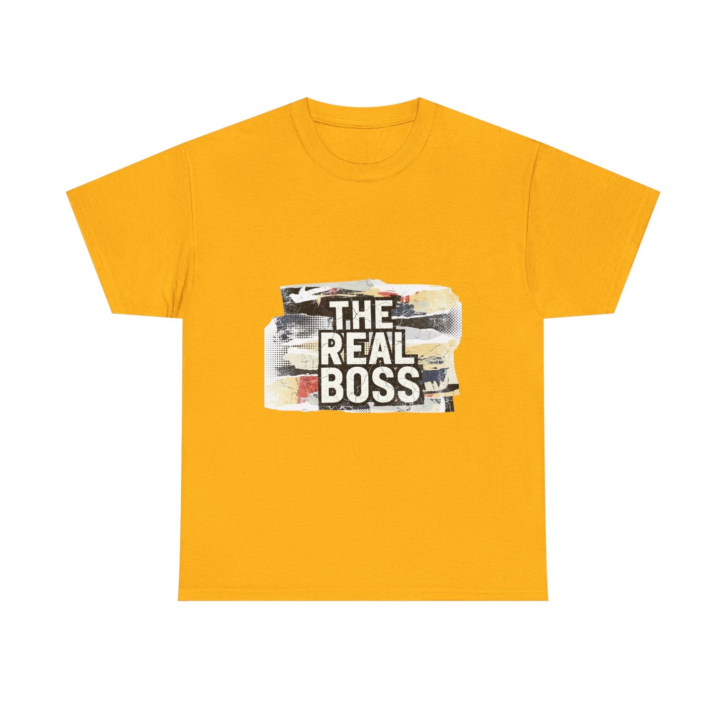 The Real Boss" Funny Graphic Tee — Bold Statement Shirt for Moms Dads