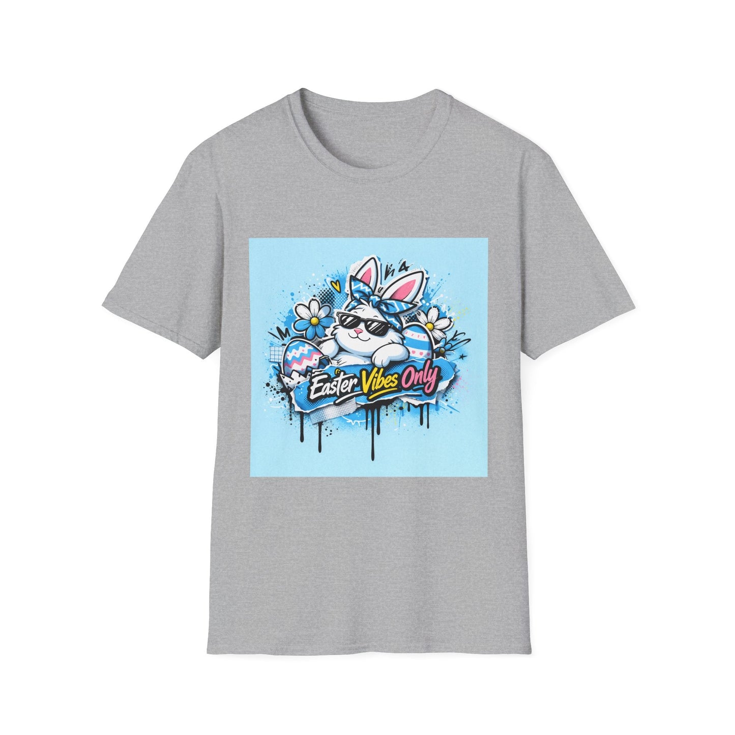Easter Vibes Only T-Shirt — Cool Bunny Graphic Tee