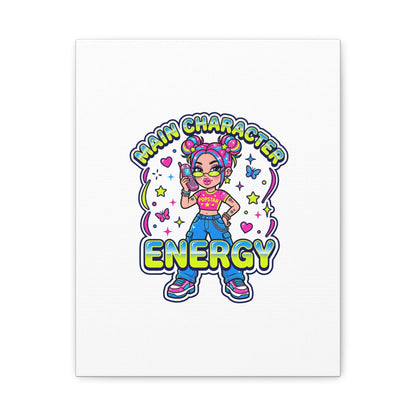 Main Character Energy Canvas | Y2K Aesthetic, Retro Internet Pop Art