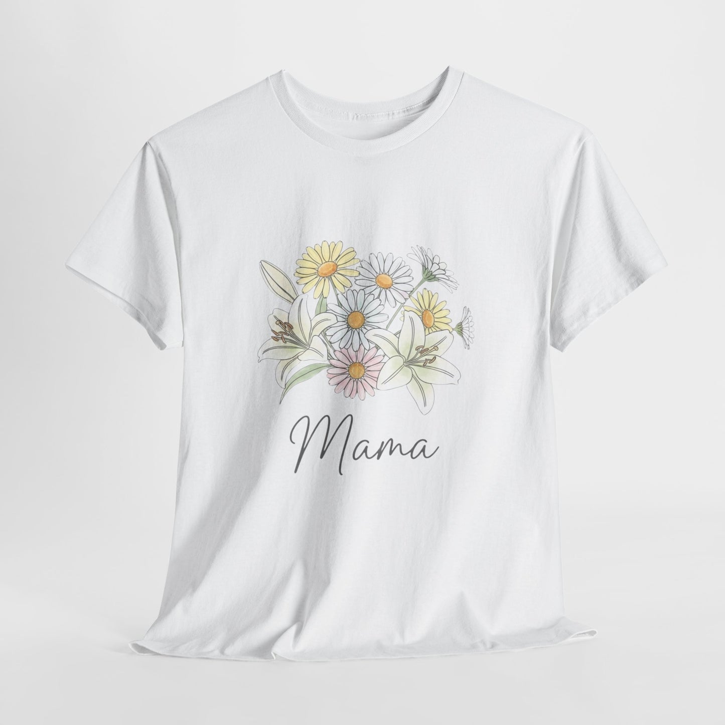 Mama Floral Tee — Pastel Daisy Bouquet Mother's Day Shirt