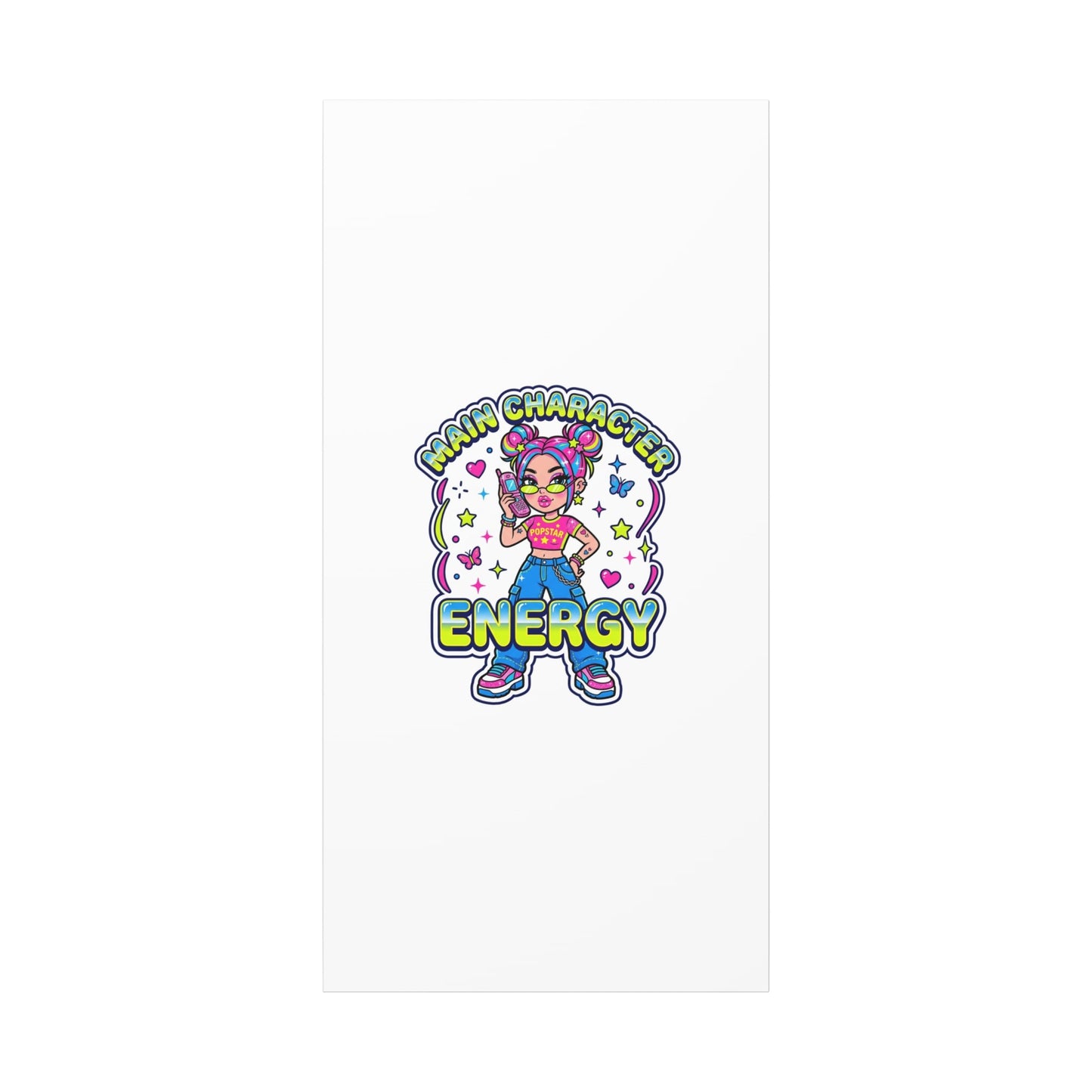 Main Character Energy Canvas | Y2K Aesthetic, Retro Internet Pop Art