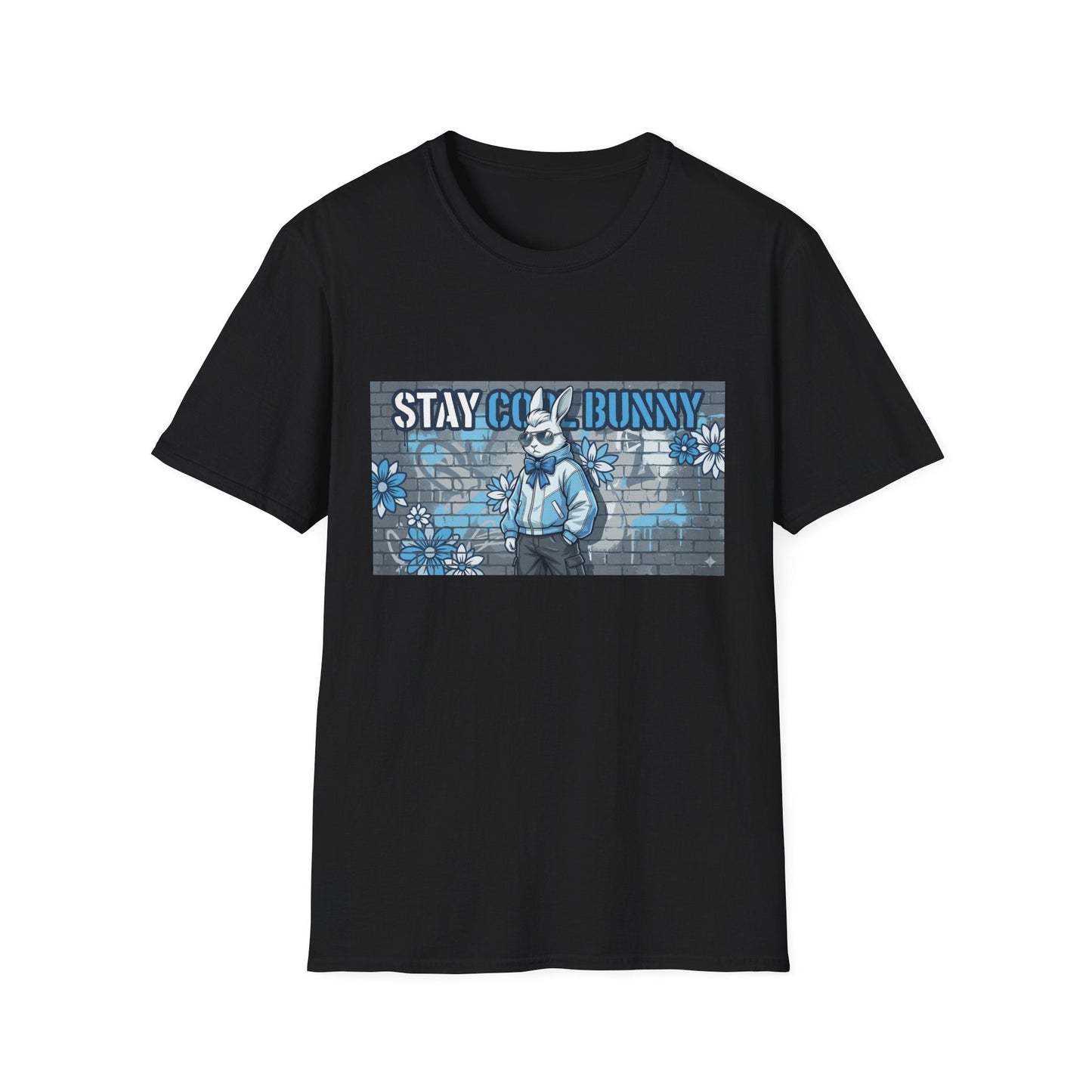 Stay Cool Bunny T-Shirt — Retro Street Art Rabbit Graphic Tee