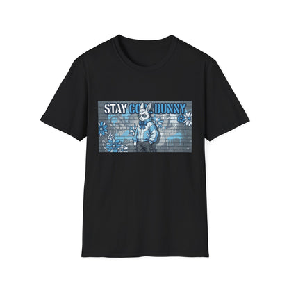 Stay Cool Bunny T-Shirt — Retro Street Art Rabbit Graphic Tee