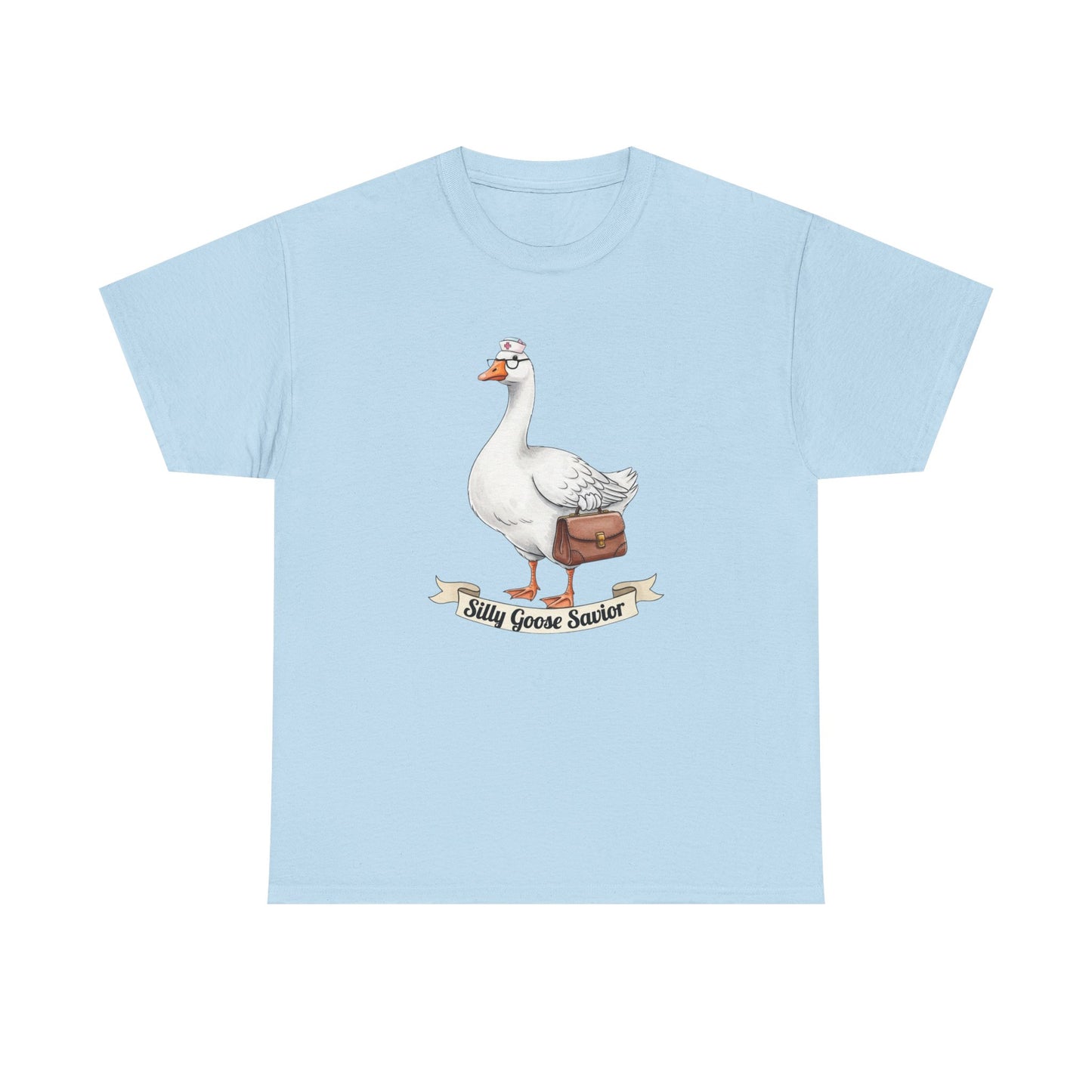 Goose Savior T-Shirt — Vintage Illustrated Goose Tee Whimsical Animal Gift