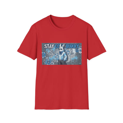 Stay Cool Bunny T-Shirt — Retro Street Art Rabbit Graphic Tee