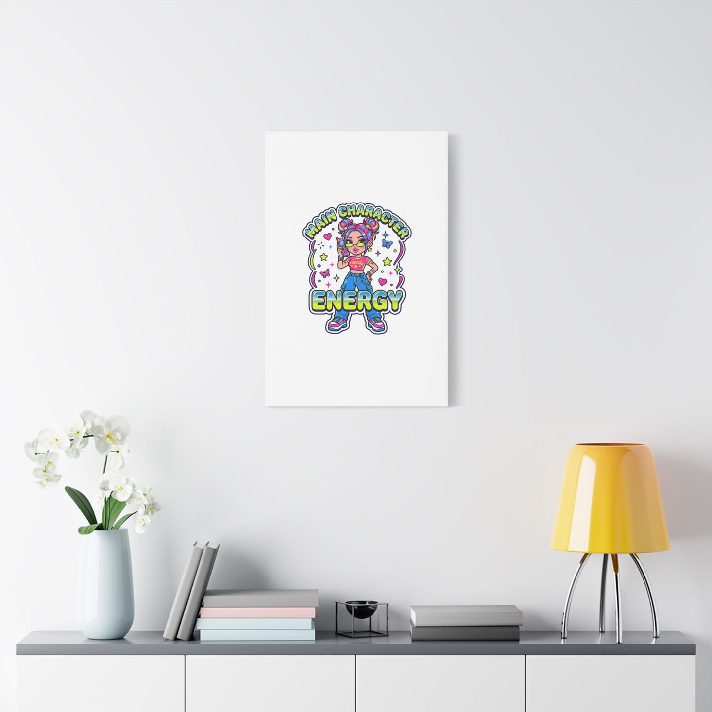 Main Character Energy Canvas | Y2K Aesthetic, Retro Internet Pop Art