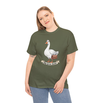 Goose Savior T-Shirt — Vintage Illustrated Goose Tee Whimsical Animal Gift