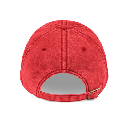 Money Mode Vintage Embroidered Cap — Washed Red Dad Hat
