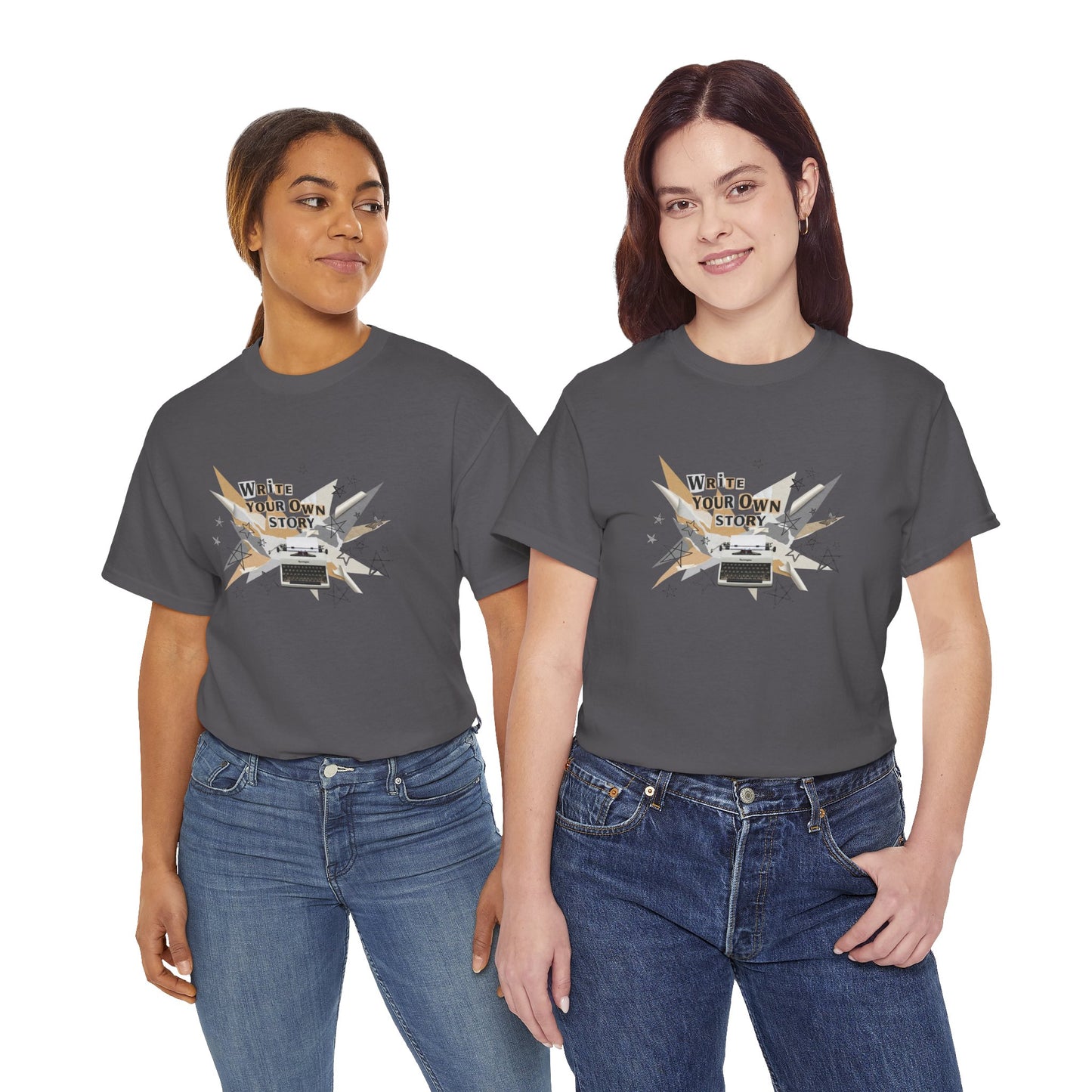 Write Your Own Story T-Shirt — Typewriter Graphic Tee Writer Gift Inspirational