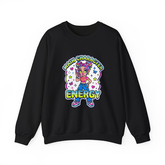 Main Character Energy Sweatshirt | Y2K aesthetic, 2000s retro internet style