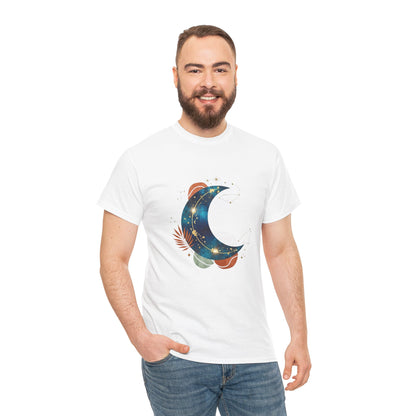 Celestial Moon Graphic Tee — Starry Crescent Night Shirt Boho Gift for Her