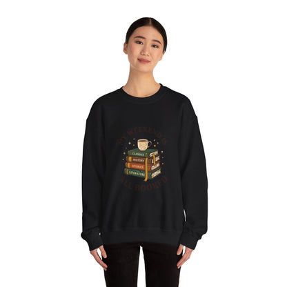 All Booked Stack of Books Sweatshirt | Book Lover, Cozy Reader