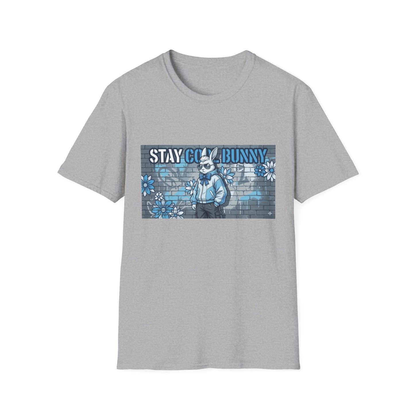 Stay Cool Bunny T-Shirt — Retro Street Art Rabbit Graphic Tee