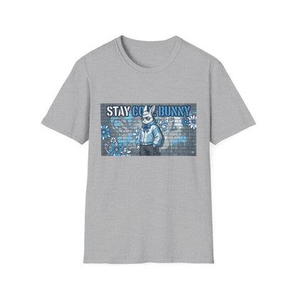 Stay Cool Bunny T-Shirt — Retro Street Art Rabbit Graphic Tee