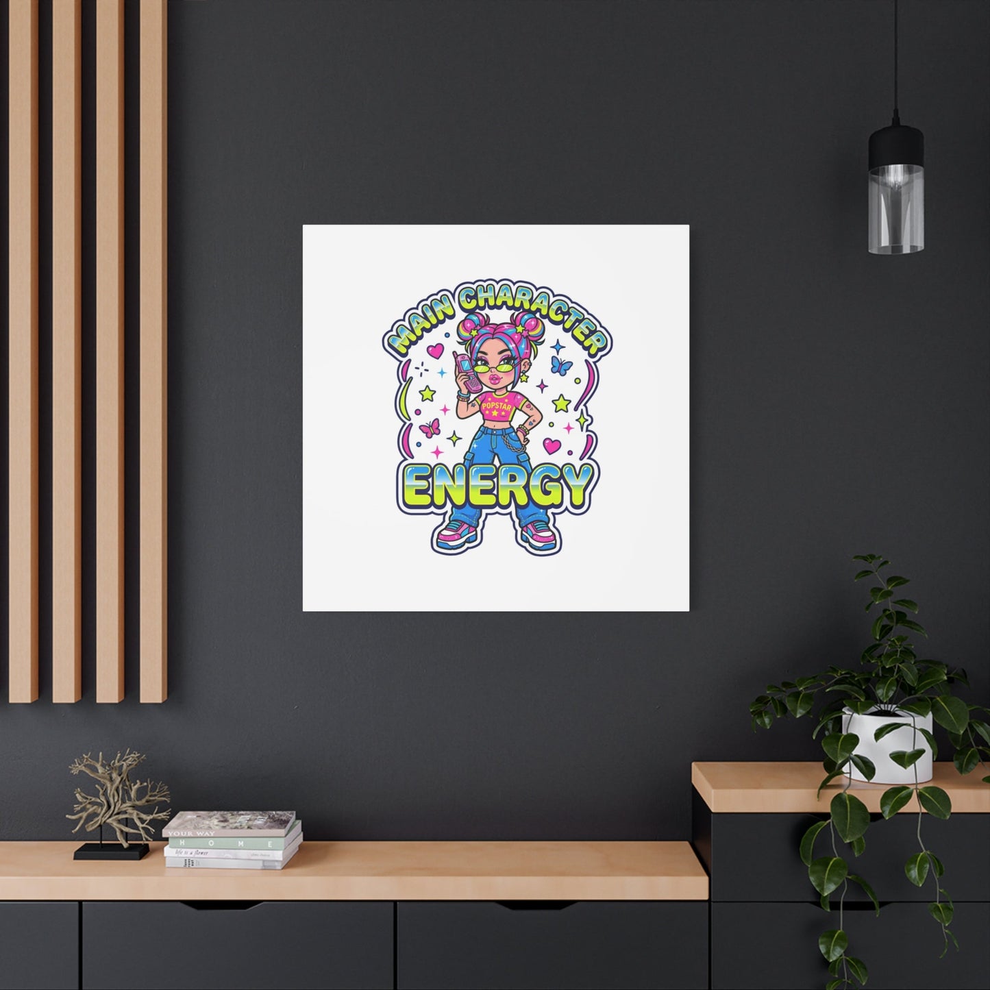Main Character Energy Canvas | Y2K Aesthetic, Retro Internet Pop Art