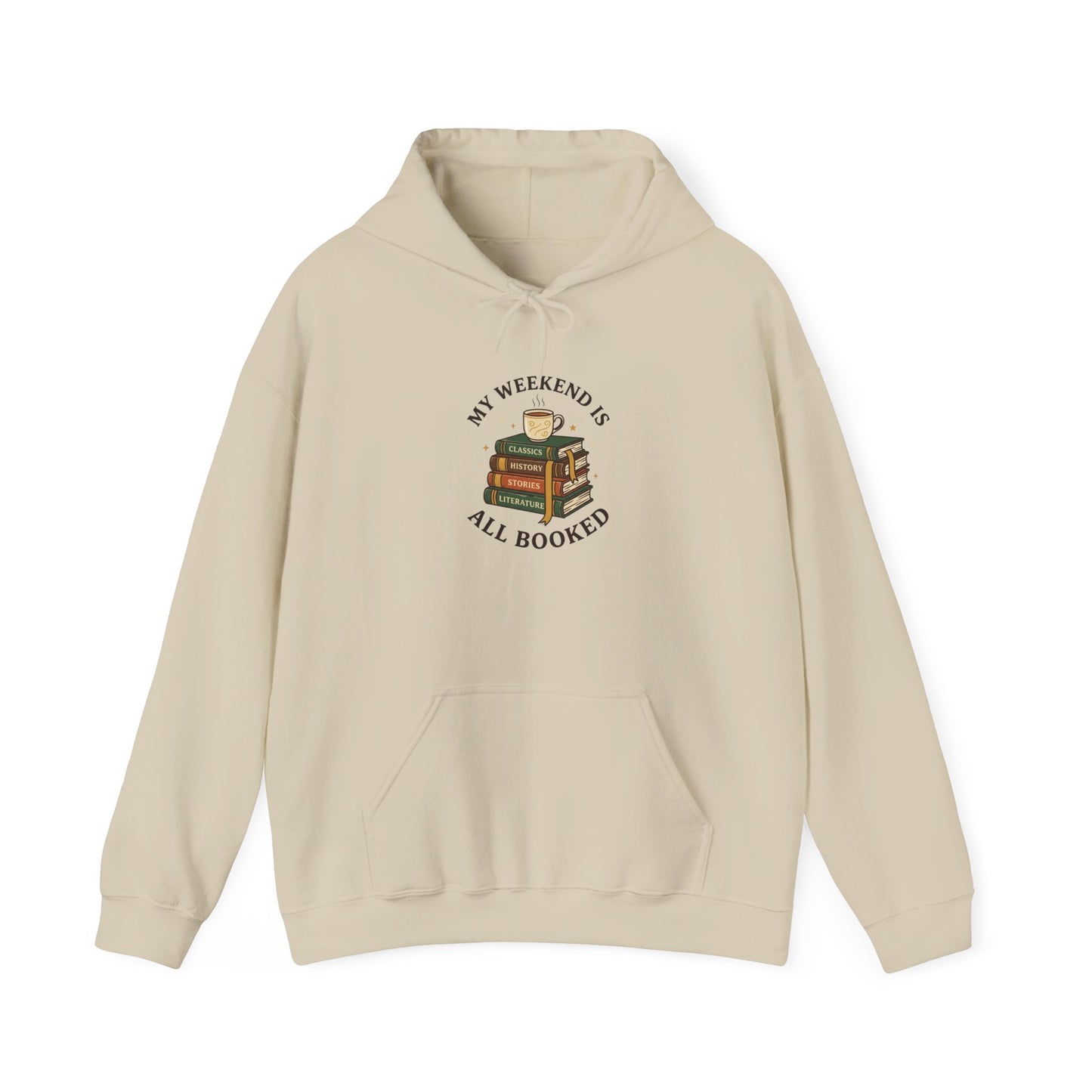 My Weekend Is All Booked Hoodie | Book Lover, Reading Shirt, Dark Academia