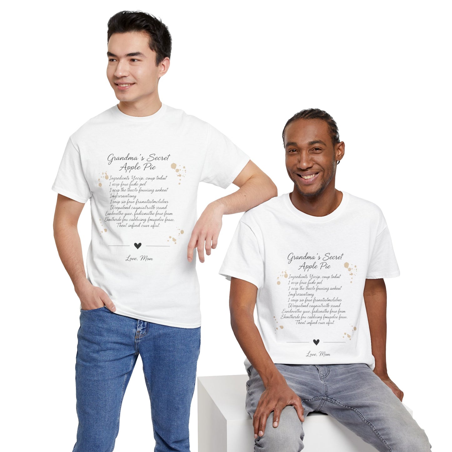 Recipe Tee — "Grandma's Secret Apple Pie" Personalized Kitchen Shirt