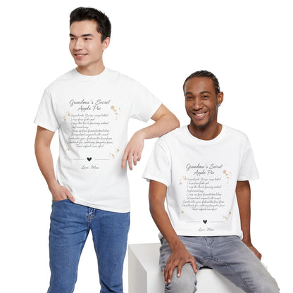 Recipe Tee — "Grandma's Secret Apple Pie" Personalized Kitchen Shirt