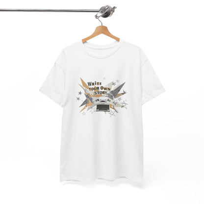 Write Your Own Story T-Shirt — Typewriter Graphic Tee Writer Gift Inspirational