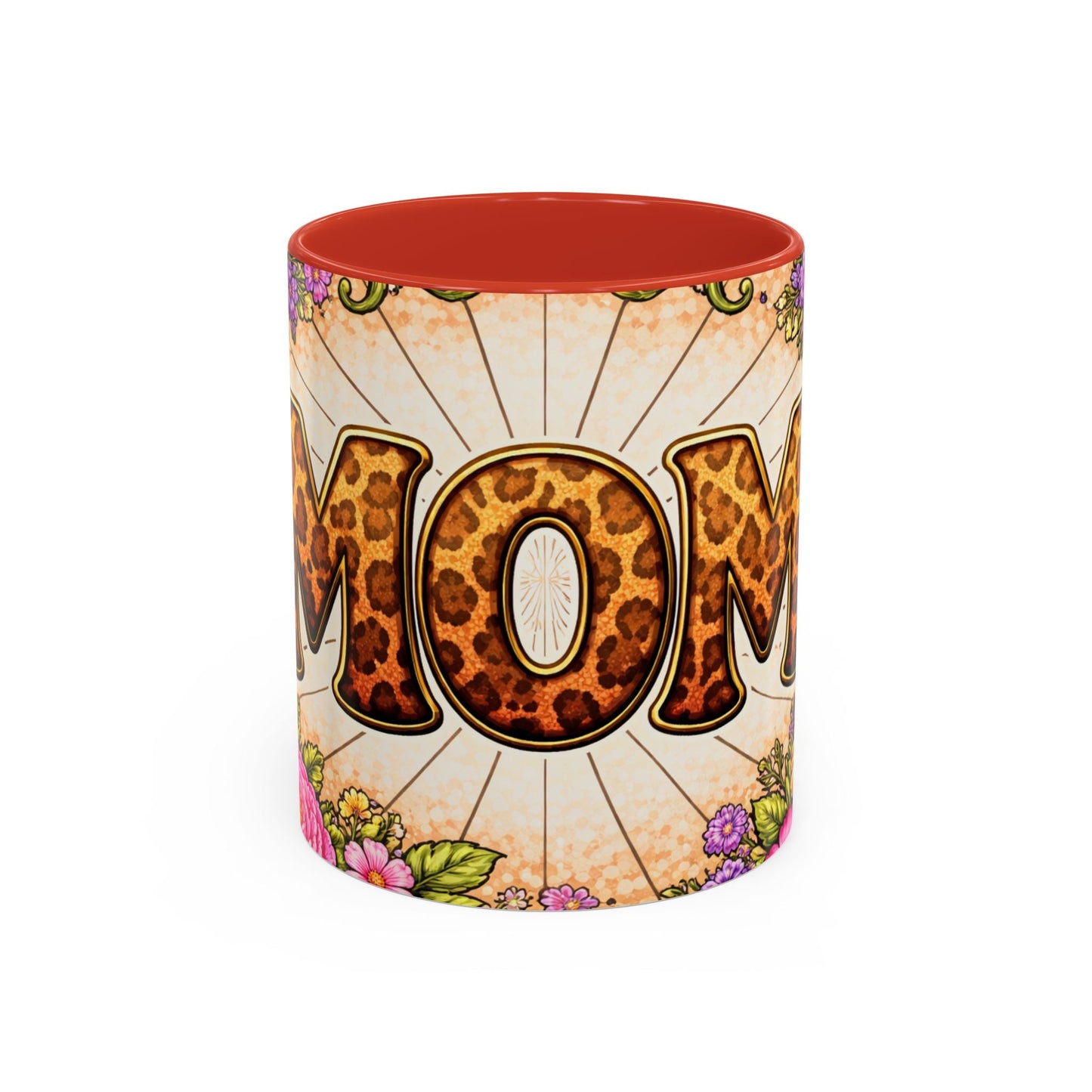 Mom Leopard Print Floral Coffee Mug — Mother's Day Gift (11 oz)
