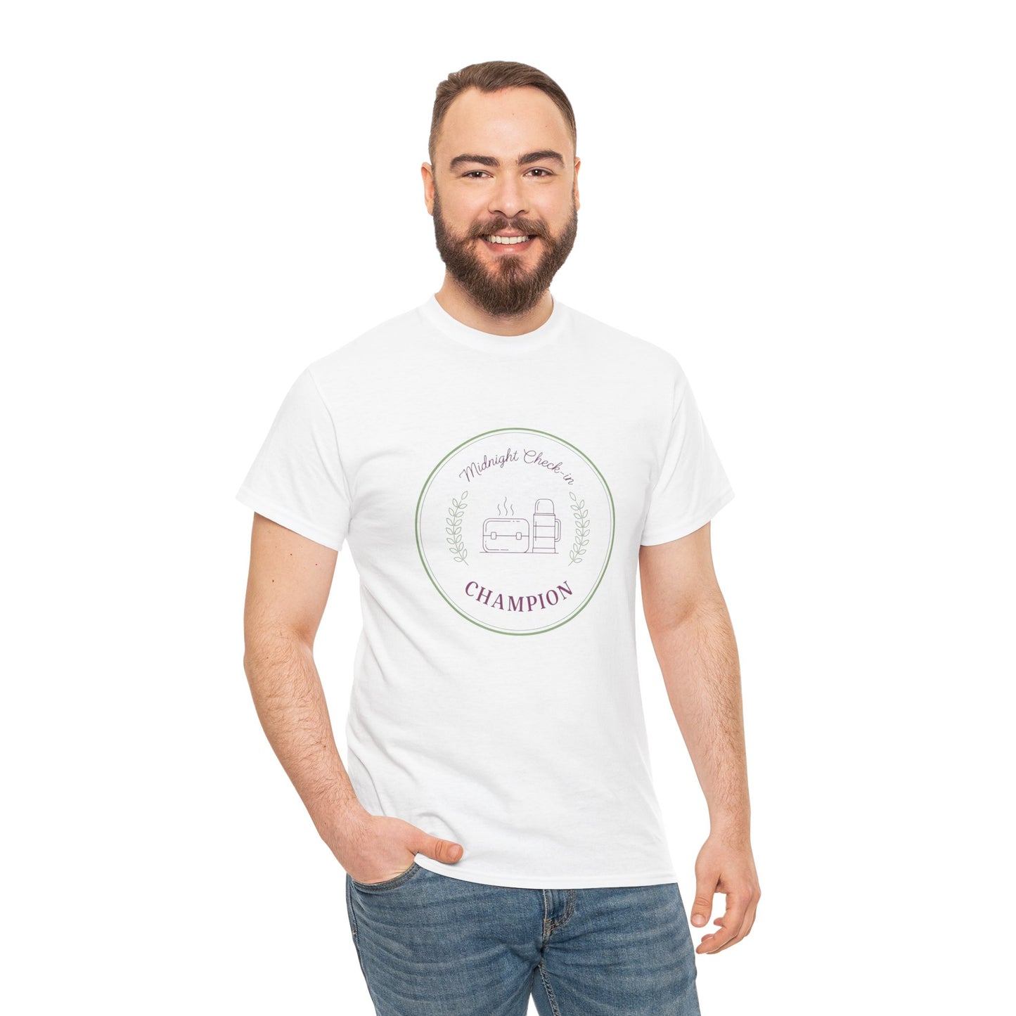 Champion of Midnight Snack T-Shirt — Funny Cozy Graphic Tee Relaxation Gift