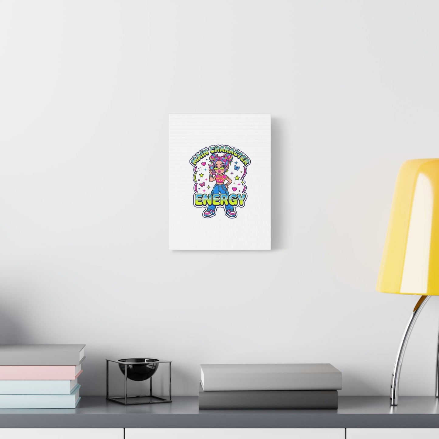 Main Character Energy Canvas | Y2K Aesthetic, Retro Internet Pop Art