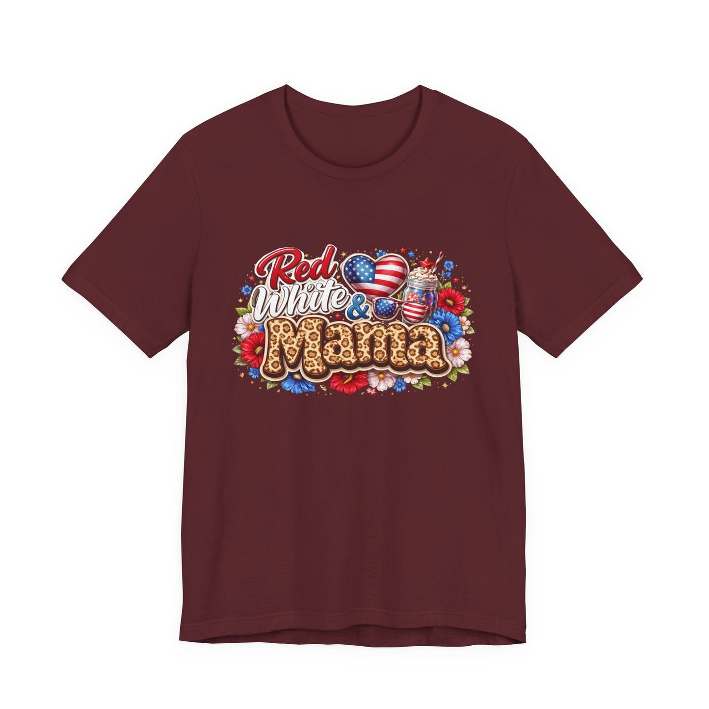 Red White & Mamma Tee — Patriotic Mom T-Shirt for Mother's Day & 4th of July
