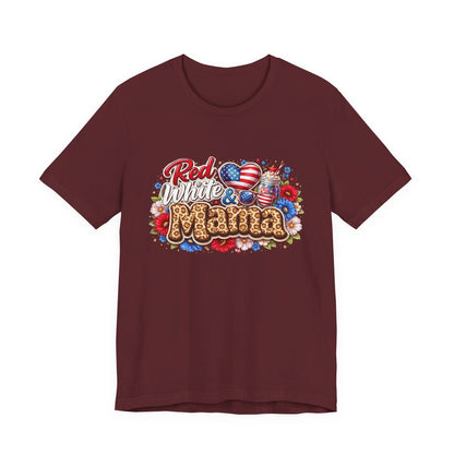 Red White & Mamma Tee — Patriotic Mom T-Shirt for Mother's Day & 4th of July