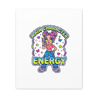 Main Character Energy Canvas | Y2K Aesthetic, Retro Internet Pop Art