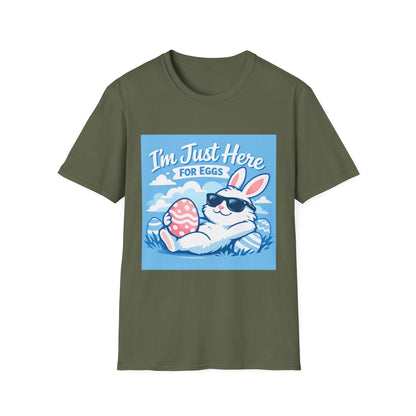 Easter Bunny T‑Shirt — "I'm Just Here for Eggs" Cute Holiday Graphic Tee